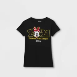 Women's Disney Minnie Mouse 'Family Vacation 2021' Short Sleeve Graphic T-Shirt (Juniors') - Black -Family Style Shop GUEST 5cf796c1 d991 4436 98a1 02673a7e0d2f