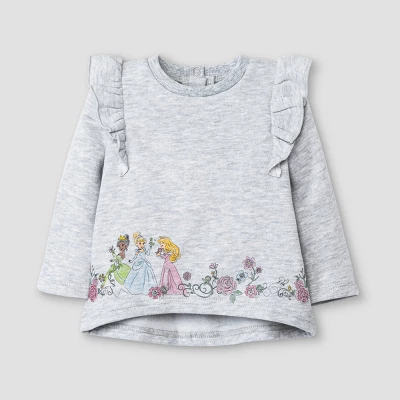 Baby Girls' 2pc Disney Princess Fleece Pullover And Jogger Set - Burgundy 4 Baby Girls' 2pc Disney Princess Fleece Pullover And Jogger Set - Burgundy - Image 2