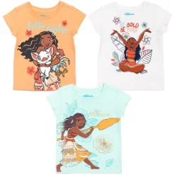 Disney Princess Moana Little Girls 3 Pack Graphic T-Shirt Pink/White/Blue 17 Disney Princess Moana Little Girls 3 Pack Graphic T-Shirt Pink/White/Blue -Family Style Shop GUEST 5deb5c10 0ae8 4f52 bbe3 db61f54fe7e9