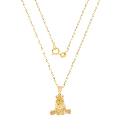 Disney Winnie The Pooh Womens 10KT Yellow Gold Necklace, 18'' 5 Disney Winnie The Pooh Womens 10KT Yellow Gold Necklace, 18'' - Image 3