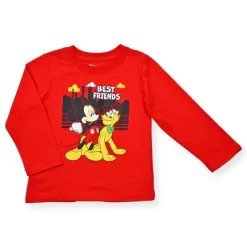 Disney Boy's 3-Pack Mickey Mouse Long Sleeve Graphic Tee, 3D Ear Hooded Vest And Drawstring Jogger Pant Set For Toddler -Family Style Shop GUEST 61718632 05f6 45f9 bd0c 94dd9d834994