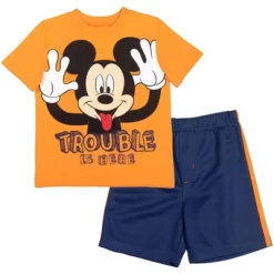 Disney Mickey Mouse Donald Duck Goofy Pluto Graphic T-Shirt And Mesh Shorts Outfit Set Infant To Little Kid -Family Style Shop GUEST 636344fe cfb5 44af 9746 40b6c29ff332