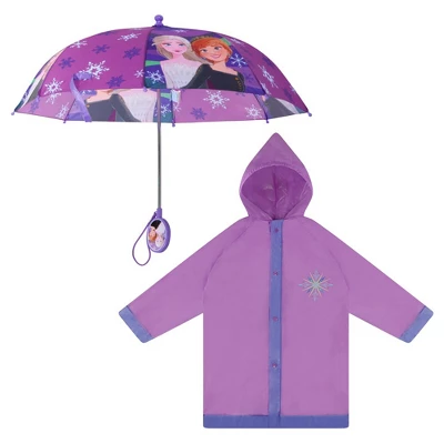 Disney Frozen Elsa And Anna Girl’s Umbrella And Raincoat Set, Kids Ages 4-7 9 Disney Frozen Elsa And Anna Girl’s Umbrella And Raincoat Set, Kids Ages 4-7 - Image 7