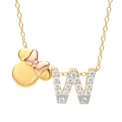 Disney Minnie Mouse Sterling Silver Gold Plated Cubic Zirconia Initial Pendant Necklace, 18" 29 Disney Minnie Mouse Sterling Silver Gold Plated Cubic Zirconia Initial Pendant Necklace, 18" -Family Style Shop GUEST 653f6413 1b95 4c9b aac4 39268eea490e
