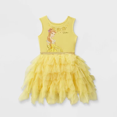 Toddler Girls' Disney Princess Belle Sleeveless Tutu Dress - Yellow 5 Toddler Girls' Disney Princess Belle Sleeveless Tutu Dress - Yellow - Image 3