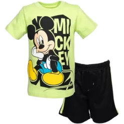 Disney Mickey Mouse Donald Duck Goofy Pluto Graphic T-Shirt And Mesh Shorts Outfit Set Infant To Little Kid -Family Style Shop GUEST 65939c3a 220a 4f17 8586 d1e9e6535acc