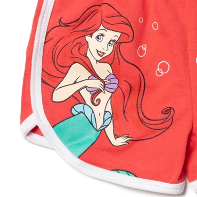 Disney Princess Belle Jasmine Moana Rapunzel Tiana Ariel Girls French Terry 3 Pack Shorts Toddler To Big Kid 6 Disney Princess Belle Jasmine Moana Rapunzel Tiana Ariel Girls French Terry 3 Pack Shorts Toddler To Big Kid - Image 4