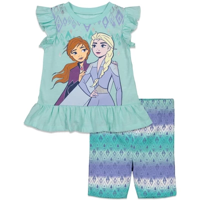 Disney Frozen Princess Anna Elsa Baby Girls T-Shirt And Shorts Outfit Set - Little Kid 10 Disney Frozen Princess Anna Elsa Baby Girls T-Shirt And Shorts Outfit Set - Little Kid - Image 8