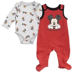 Disney Mickey Mouse Baby Bodysuit And Snap French Terry Overall Newborn To Infant -Family Style Shop GUEST 680d10af e4e0 4fcb 80c6 d8556d79ff8b