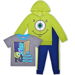 Disney Boy's Monster's Inc 3 Pack Coordinates, Graphic Printed Zip Up Hoodie, T-Shirt, And Joggers Set For Toddler -Family Style Shop GUEST 68810788 5607 45bf b725 5e4ddb09be44