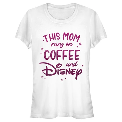 Junior's Disney This Mom Runs On Coffee T-Shirt 5 Junior's Disney This Mom Runs On Coffee T-Shirt - Image 3