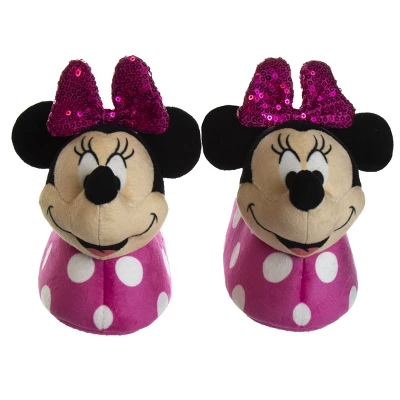 Disney Kids Girl's Minnie Mouse Slippers - Plush Lightweight Warm Comfort Soft Aline House Slippers – 3D Minnie Glitter Bow (size 5-12 Toddler/Little Kid) 6 Disney Kids Girl's Minnie Mouse Slippers - Plush Lightweight Warm Comfort Soft Aline House Slippers – 3D Minnie Glitter Bow (size 5-12 Toddler/Little Kid) - Image 4