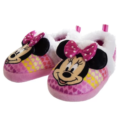 Disney Kids Girl's Minnie Mouse Slippers - Plush Lightweight Warm Comfort Soft Aline House Slippers - MultiColor (size 5-12 Toddler-Little Kid) 3 Disney Kids Girl's Minnie Mouse Slippers - Plush Lightweight Warm Comfort Soft Aline House Slippers - MultiColor (size 5-12 Toddler-Little Kid)