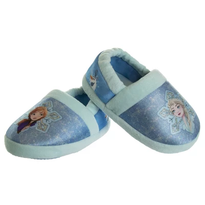 Disney Frozen Girl Slippers - Elsa And Anna Plush Lightweight Warm Comfort Soft Aline House Shoes – Ice Blue (sizes 5-12 Toddler-Little Kid) 4 Disney Frozen Girl Slippers - Elsa And Anna Plush Lightweight Warm Comfort Soft Aline House Shoes – Ice Blue (sizes 5-12 Toddler-Little Kid) - Image 2