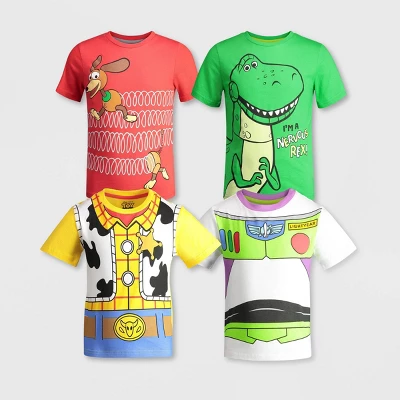 Disney Toddler Boys' 4pk Toy Story Short Sleeve Graphic T-Shirt 3 Disney Toddler Boys' 4pk Toy Story Short Sleeve Graphic T-Shirt