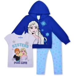 Disney Girl's 3-Pack Frozen Sisters For Life Short Sleeve Graphic Tee, Hoodie And Snowflake Legging Pant Set For Kids 15 Disney Girl's 3-Pack Frozen Sisters For Life Short Sleeve Graphic Tee, Hoodie And Snowflake Legging Pant Set For Kids -Family Style Shop GUEST 70bac032 1da1 4afb b787 bc03b9d75154
