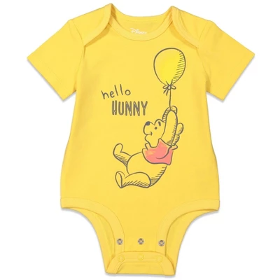 Disney Winnie The Pooh Baby Boys 3 Pack Cuddly Short Sleeve Bodysuits 3 Disney Winnie The Pooh Baby Boys 3 Pack Cuddly Short Sleeve Bodysuits