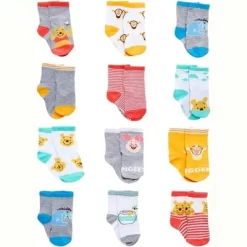 Disney Baby Boys’ Socks - 12 Pack Mickey Mouse, Winnie The Pooh, Lion King, Toy Story (Newborn/Infant) -Family Style Shop GUEST 7217b672 a6fe 4a0d 9cd4 525c1c9fe497