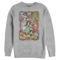 Men's Disney Princesses Vintage Collage Sweatshirt -Family Style Shop GUEST 72af6661 65cc 4859 b5bf 5bd8e1661775