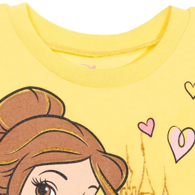 Disney Frozen Moana Princess Rapunzel Snow White Raya And The Last Dragon Baby Girls Peplum T-Shirt And French TerryShorts Outfit Set Infant 6 Disney Frozen Moana Princess Rapunzel Snow White Raya And The Last Dragon Baby Girls Peplum T-Shirt And French TerryShorts Outfit Set Infant - Image 4