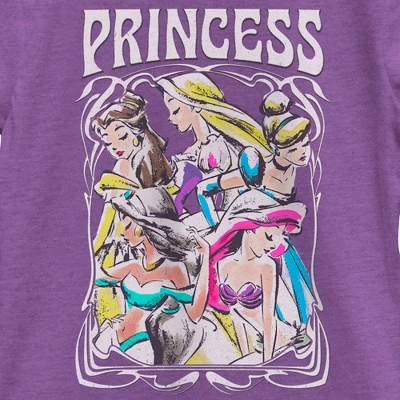 Girl's Disney Princess Sketch Poster T-Shirt 3 Girl's Disney Princess Sketch Poster T-Shirt