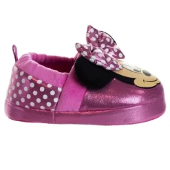 Disney Kids Girl's Minnie Mouse Slippers - Plush Lightweight Warm Comfort Soft Aline House Slippers - Pink Bow Minnie (size 5-12 Toddler/Little Kid) -Family Style Shop GUEST 7717846c aeec 43ef 9174 6deefd80d875