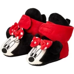 Disney Baby Girls' Minnie Mouse Booties - Soft Fleece Slipper Socks (Newborn/Infant) -Family Style Shop GUEST 789f49f5 70db 464a adea 1ec43c173f22
