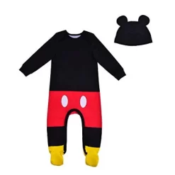 Disney Baby Boy's Mickey Mouse 2 Piece Graphic Printed Footed Bodysuit And Cap Bundle Set For Infant -Family Style Shop GUEST 78b2c468 3cce 4846 90ab 41968e84759b