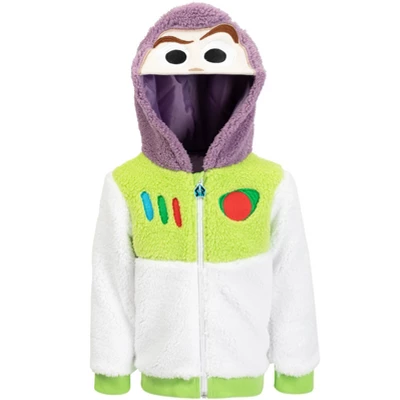 Disney Pixar Toy Story Buzz Lightyear Baby Cozy Faux Shearling Zip Up Cosplay Hoodie Infant To Toddler 4 Disney Pixar Toy Story Buzz Lightyear Baby Cozy Faux Shearling Zip Up Cosplay Hoodie Infant To Toddler - Image 2