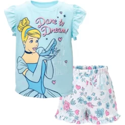 Disney Frozen Moana Princess Rapunzel Snow White Raya And The Last Dragon Girls Peplum T-Shirt And French TerryShorts Outfit Set Toddler -Family Style Shop GUEST 79902d00 3a5a 4611 845e d8a65bfb4f0f