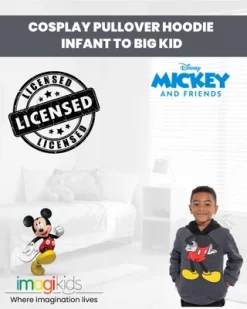 Disney Mickey Mouse Winnie The Pooh Fleece Cosplay Pullover Hoodie Toddler