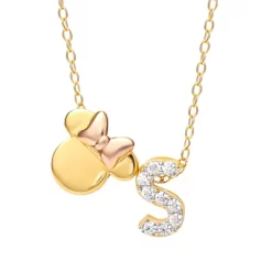 Disney Minnie Mouse Sterling Silver Gold Plated Cubic Zirconia Initial Pendant Necklace, 18" 32 Disney Minnie Mouse Sterling Silver Gold Plated Cubic Zirconia Initial Pendant Necklace, 18" -Family Style Shop GUEST 7b50dab0 a764 4ffe 9b32 adccf49b192e
