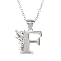 Disney Tinkerbell Initial Silver Pendant Necklace -Family Style Shop GUEST 7c015a86 b82c 41ea 9843 286f06c569c9