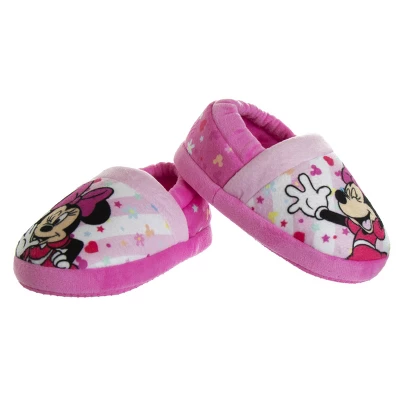 Disney Kids Girl's Minnie Mouse Slippers - Plush Lightweight Warm Comfort Soft Aline House Slippers – Pink White (size 5-12 Toddler/Little Kid) 4 Disney Kids Girl's Minnie Mouse Slippers - Plush Lightweight Warm Comfort Soft Aline House Slippers – Pink White (size 5-12 Toddler/Little Kid) - Image 2