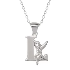 Disney Tinkerbell Initial Silver Pendant Necklace -Family Style Shop GUEST 7e4882af 5fe1 4f96 b45b 68bc408874c1