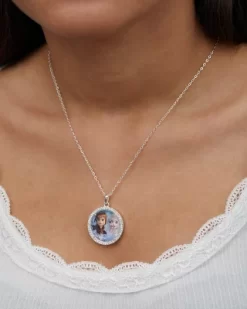 Disney Womens Frozen II Silver Plated Frozen Necklace With Anna And Elsa Shaker Pendant Jewelry, 16+2'' -Family Style Shop GUEST 82817b54 ac33 4e10 8eba add9de110931