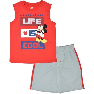 Disney Mickey Mouse Athletic Tank Top And Mesh Shorts Toddler To Little Kid 11 Disney Mickey Mouse Athletic Tank Top And Mesh Shorts Toddler To Little Kid - Image 9