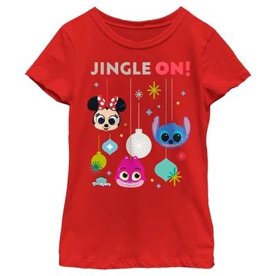 Girl's Disney Doorables Jingle On T-Shirt 6 Girl's Disney Doorables Jingle On T-Shirt - Image 4