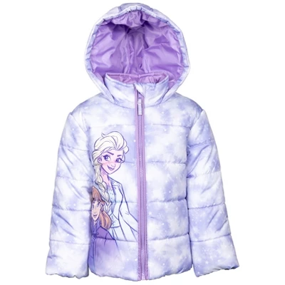 Disney Frozen Princess Anna Elsa Girls Zip Up Winter Coat Puffer Jacket Toddler 11 Disney Frozen Princess Anna Elsa Girls Zip Up Winter Coat Puffer Jacket Toddler - Image 9