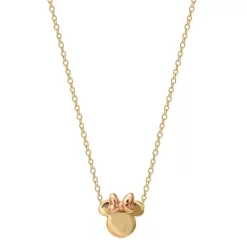 Disney Minnie Mouse Gold Plated Over Sterling Silver Slider Pendant Necklace - Two Tone, 18" 8 Disney Minnie Mouse Gold Plated Over Sterling Silver Slider Pendant Necklace - Two Tone, 18" -Family Style Shop GUEST 859c3f2f 0de4 470e 8937 933c54b22ecf
