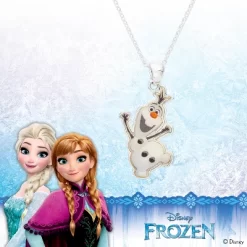 Disney Frozen Olaf The Snowman Fine Silver Plated Pendant Necklace, 16 + 2" -Family Style Shop GUEST 861325f0 939f 4029 becd 584a72a71256