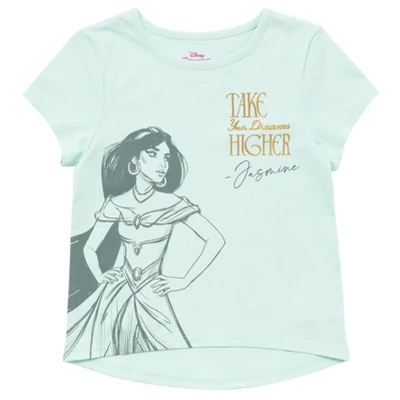 Disney Princess Ariel Cinderella Tiana Moana Jasmine Belle Girls 3 Pack T-Shirts Toddler To Big Kid 5 Disney Princess Ariel Cinderella Tiana Moana Jasmine Belle Girls 3 Pack T-Shirts Toddler To Big Kid - Image 3