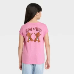 Girls' Disney Chip & Dale Short Sleeve Graphic T-Shirt - Pink -Family Style Shop GUEST 898f8385 890e 426c b382 a8a8e71a33ab