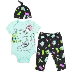 Disney Pixar Monsters Inc. Sulley Boo Mike Wazowski Baby Bodysuit Pants And Hat 3 Piece Outfit Set Newborn To Infant -Family Style Shop GUEST 8a0ea554 69d7 4980 a802 59c25cecfae1
