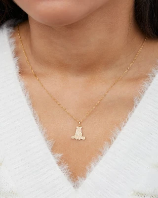 Disney Winnie The Pooh Womens 10KT Yellow Gold Necklace, 18'' 3 Disney Winnie The Pooh Womens 10KT Yellow Gold Necklace, 18''