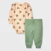 Baby Boys' Disney Mickey Mouse Solid Top And Bottom Set - Green/Tan -Family Style Shop GUEST 8f97979f 2e1d 4056 abb0 3958ddc2ddb2