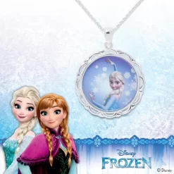 Disney Frozen Elsa Silver Plated Pendant, 18" -Family Style Shop GUEST 908cddae 26e2 4c89 a995 06527f175e25