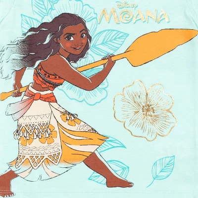 Disney Princess Moana Little Girls 3 Pack Graphic T-Shirt Pink/White/Blue 8 Disney Princess Moana Little Girls 3 Pack Graphic T-Shirt Pink/White/Blue - Image 6
