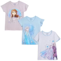 Disney Frozen Princess Anna Elsa Girls 3 Pack T-Shirts Little Kid To Big Kid -Family Style Shop GUEST 91f0d728 48e5 4f7f b552 8e822691026e