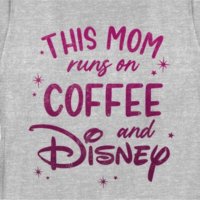 Women's Disney This Mom Runs On Coffee T-Shirt 3 Women's Disney This Mom Runs On Coffee T-Shirt